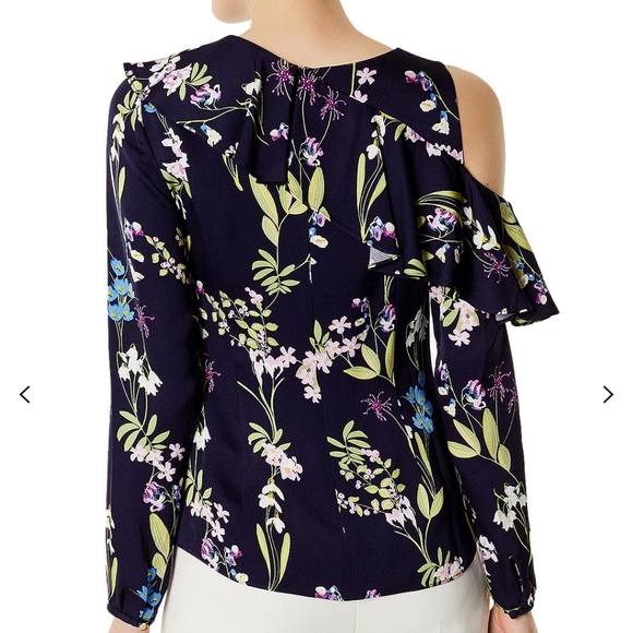 Karen Millen Floral Print Cut Out Shoulder - Picture 2 of 8